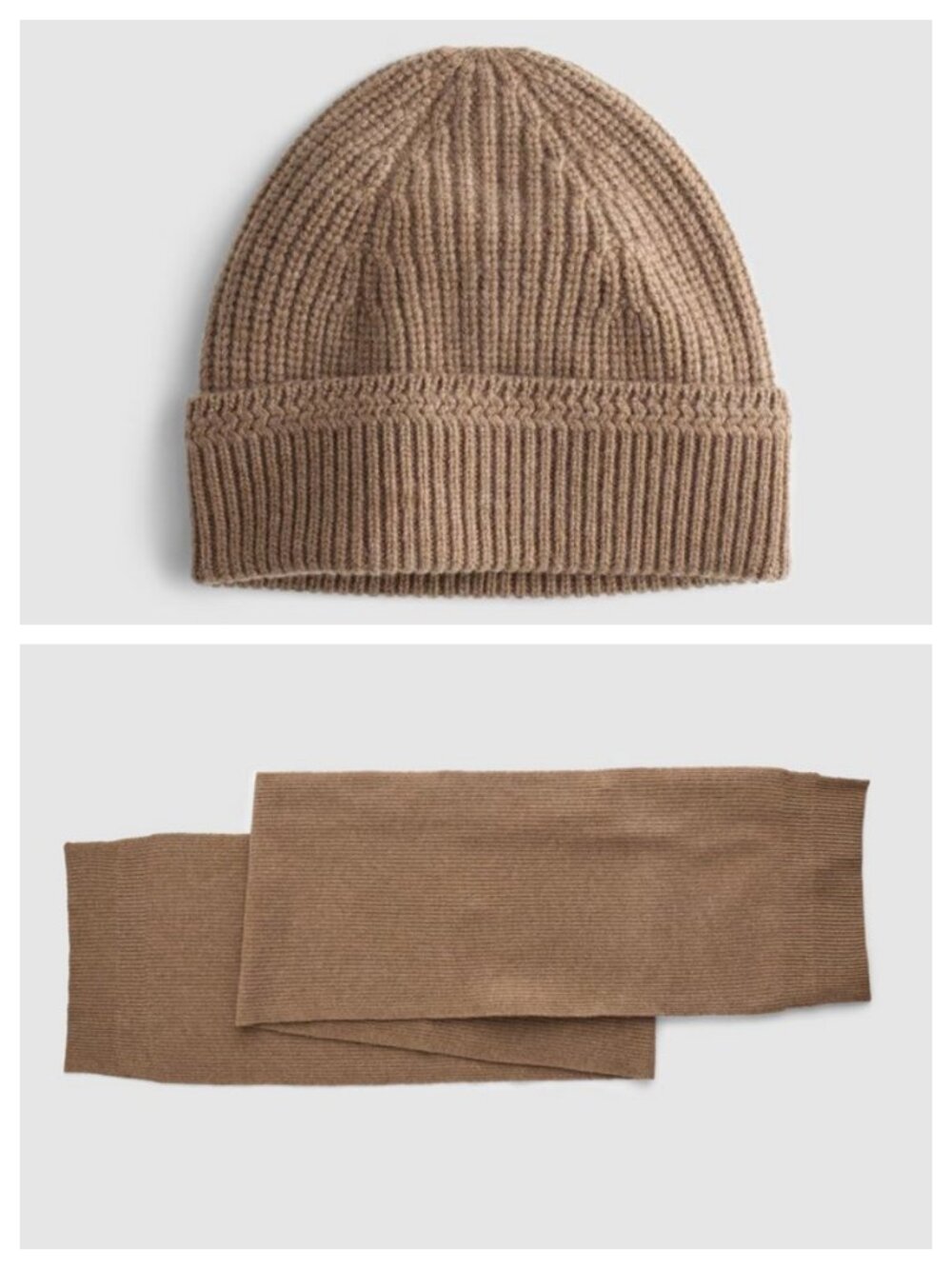 Madewell Cashmere Wool Scarf Beanie Set